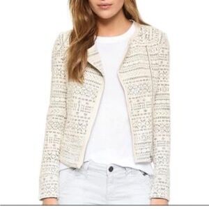 Joie Sz medium M asymmetrical zippered jacket